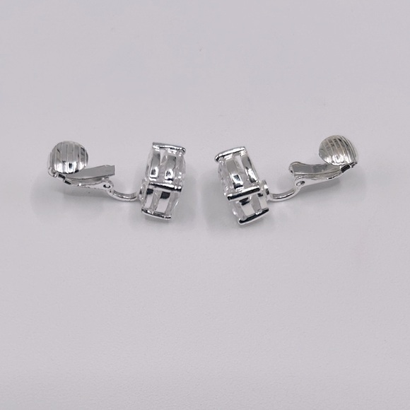 Mark Wasserman Samara 925 Silver CZ Earrings 9mm Size - Picture 7 of 9